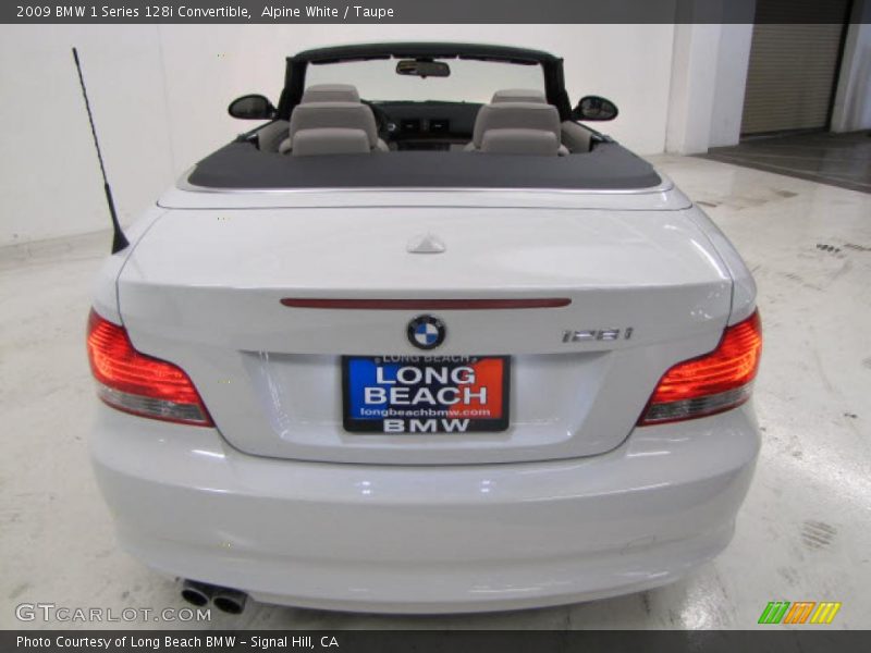 Alpine White / Taupe 2009 BMW 1 Series 128i Convertible