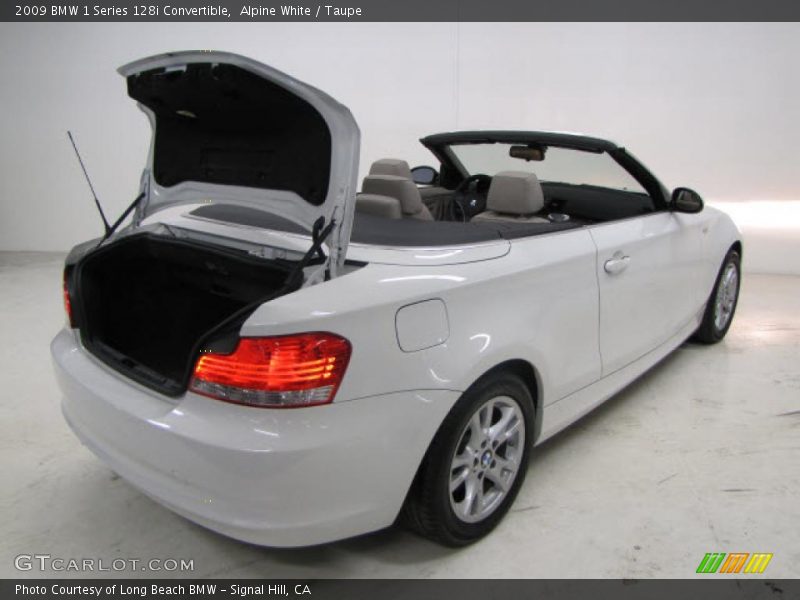 Alpine White / Taupe 2009 BMW 1 Series 128i Convertible