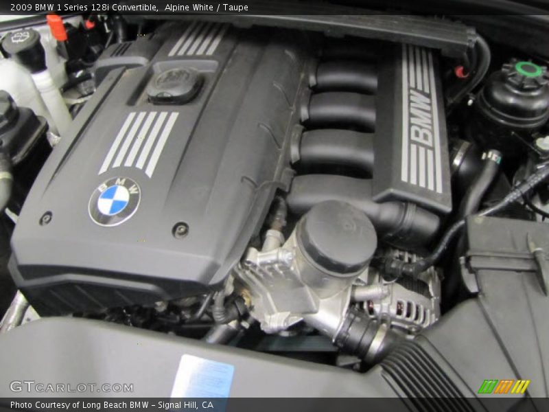Alpine White / Taupe 2009 BMW 1 Series 128i Convertible