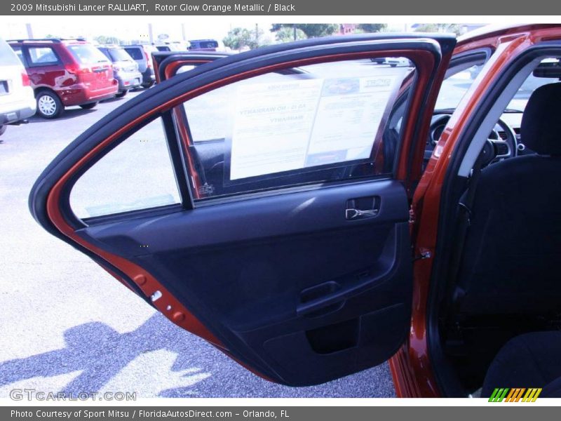 Rotor Glow Orange Metallic / Black 2009 Mitsubishi Lancer RALLIART