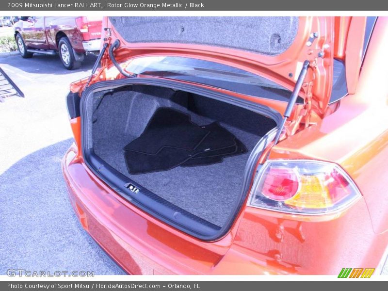 Rotor Glow Orange Metallic / Black 2009 Mitsubishi Lancer RALLIART