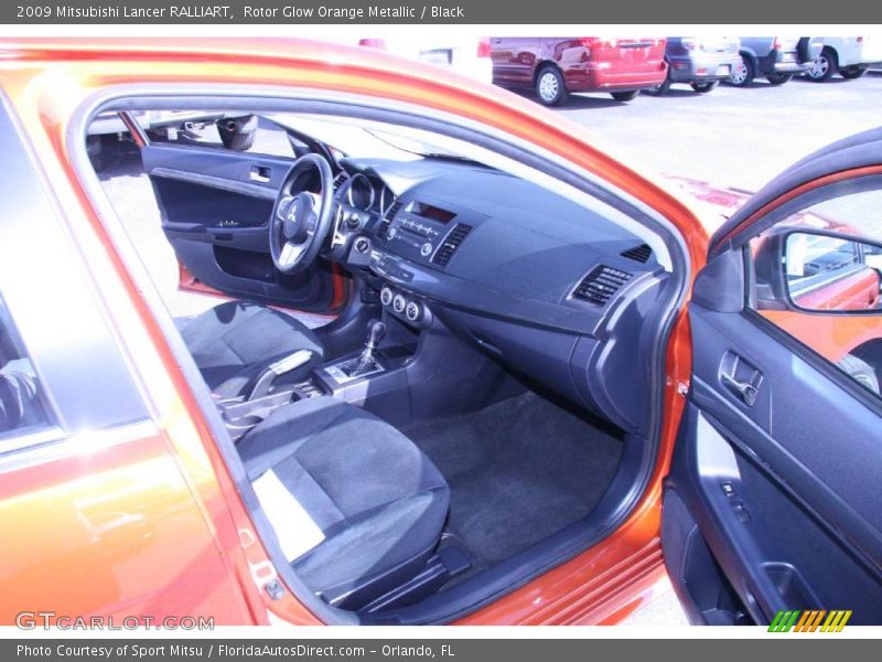 Rotor Glow Orange Metallic / Black 2009 Mitsubishi Lancer RALLIART