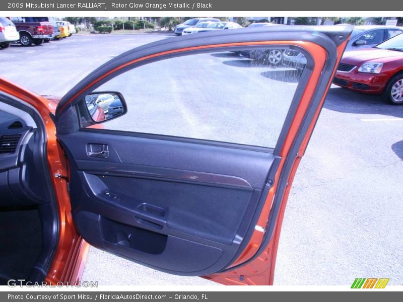 Rotor Glow Orange Metallic / Black 2009 Mitsubishi Lancer RALLIART