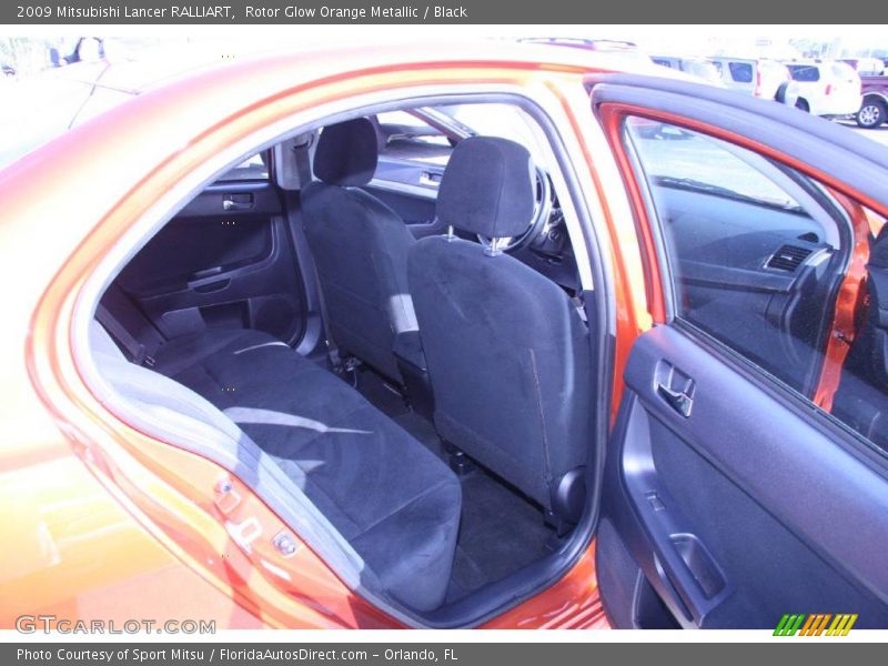 Rotor Glow Orange Metallic / Black 2009 Mitsubishi Lancer RALLIART
