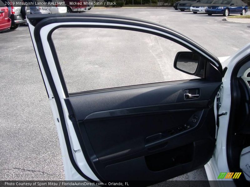 Wicked White Satin / Black 2009 Mitsubishi Lancer RALLIART