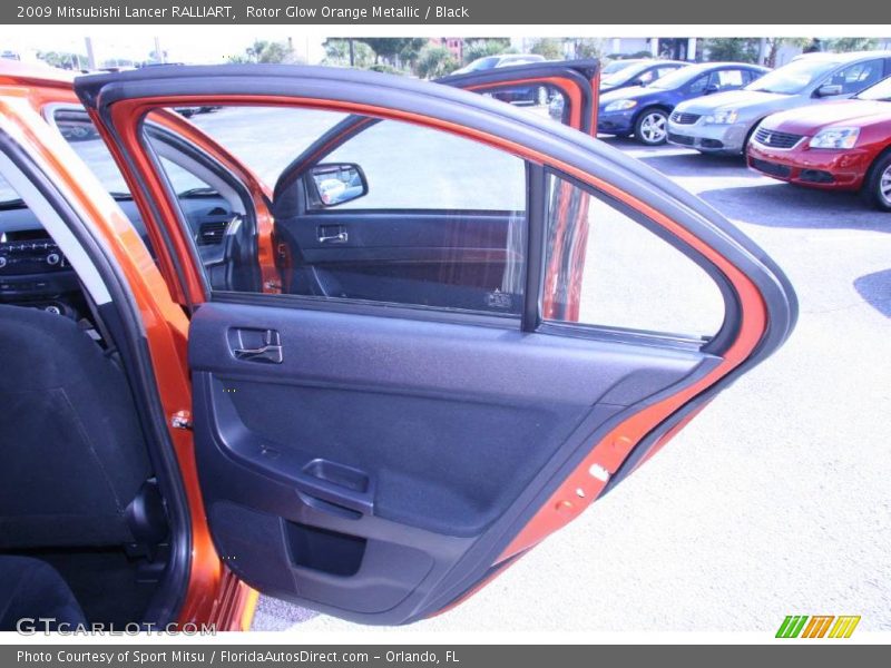 Rotor Glow Orange Metallic / Black 2009 Mitsubishi Lancer RALLIART