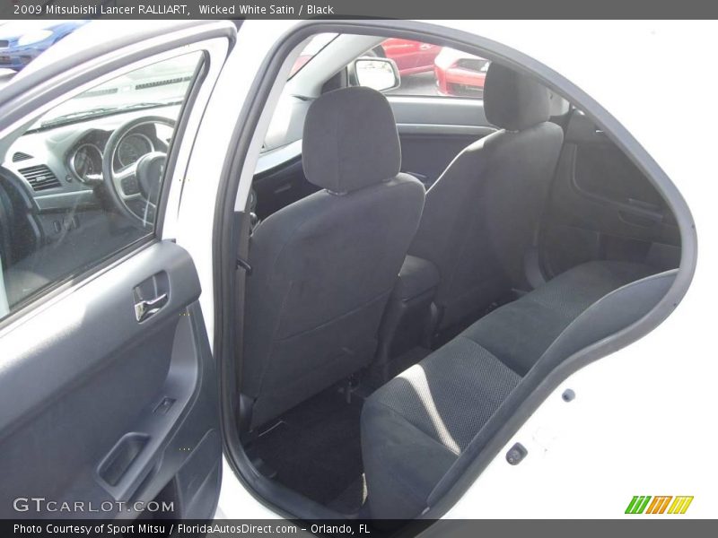 Wicked White Satin / Black 2009 Mitsubishi Lancer RALLIART