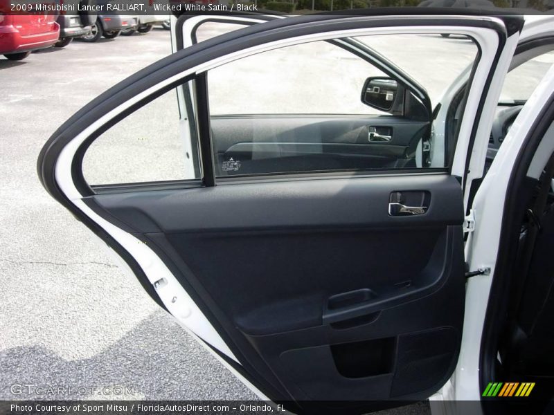 Wicked White Satin / Black 2009 Mitsubishi Lancer RALLIART