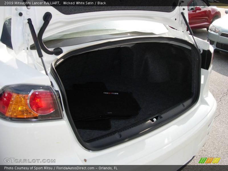 Wicked White Satin / Black 2009 Mitsubishi Lancer RALLIART
