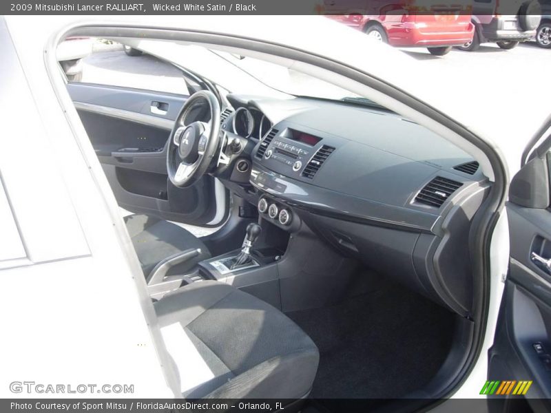 Wicked White Satin / Black 2009 Mitsubishi Lancer RALLIART