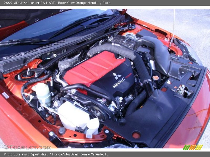 Rotor Glow Orange Metallic / Black 2009 Mitsubishi Lancer RALLIART