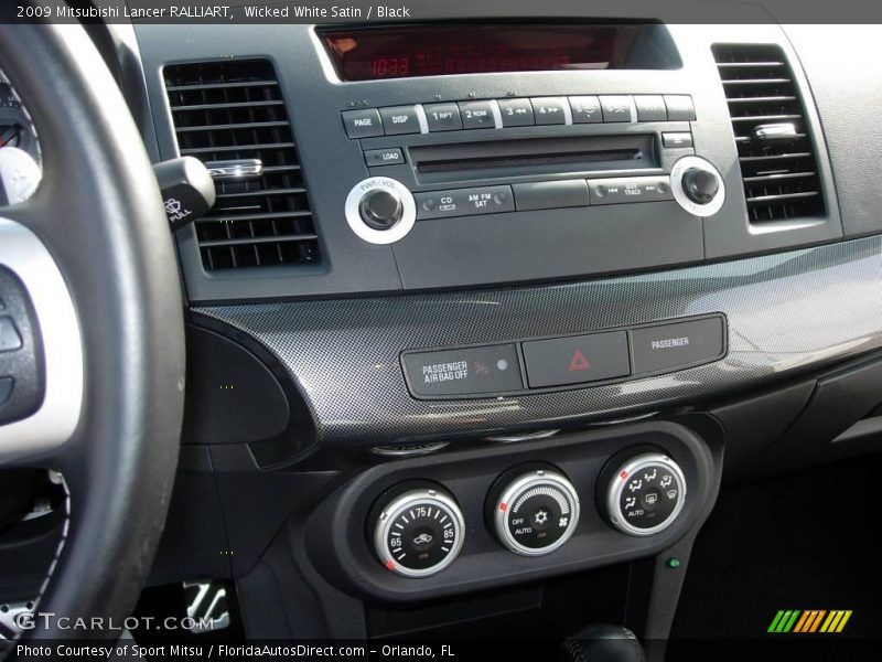 Wicked White Satin / Black 2009 Mitsubishi Lancer RALLIART