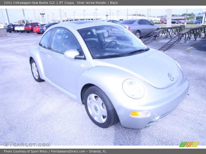 Silver Arrow Metallic / Black 2001 Volkswagen New Beetle GLX 1.8T Coupe