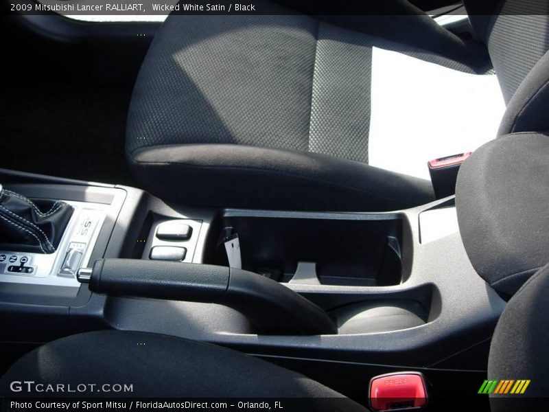 Wicked White Satin / Black 2009 Mitsubishi Lancer RALLIART
