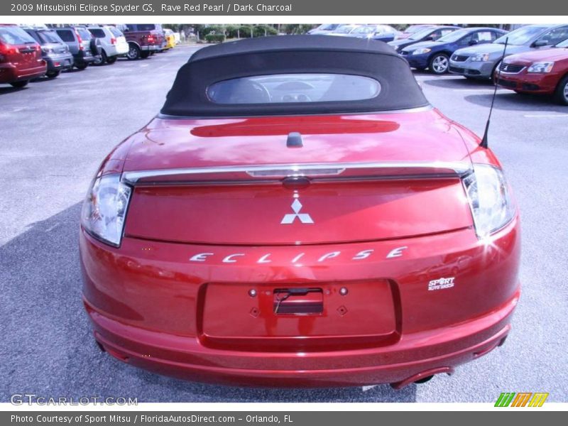 Rave Red Pearl / Dark Charcoal 2009 Mitsubishi Eclipse Spyder GS