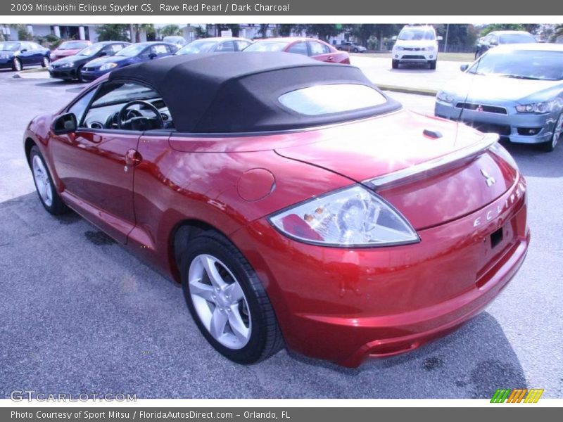 Rave Red Pearl / Dark Charcoal 2009 Mitsubishi Eclipse Spyder GS