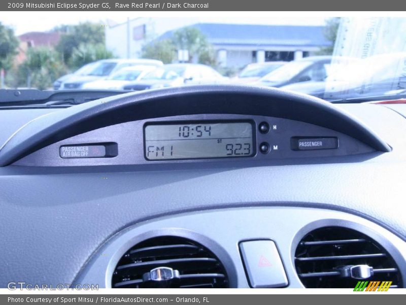 Rave Red Pearl / Dark Charcoal 2009 Mitsubishi Eclipse Spyder GS