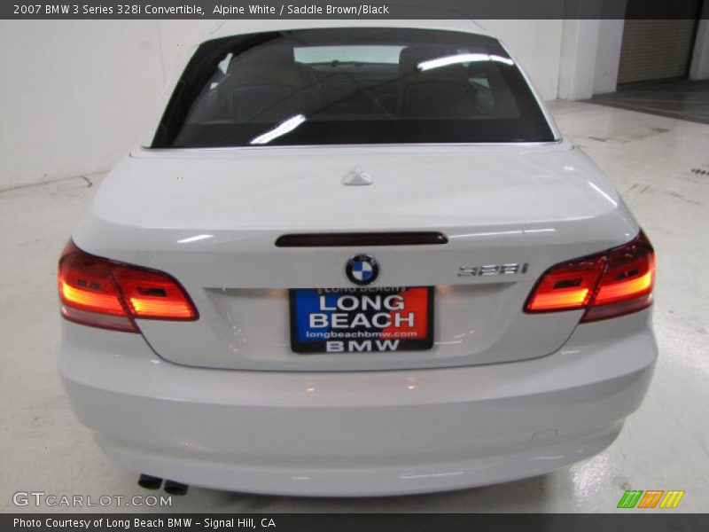 Alpine White / Saddle Brown/Black 2007 BMW 3 Series 328i Convertible