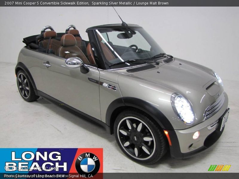 Sparkling Silver Metallic / Lounge Malt Brown 2007 Mini Cooper S Convertible Sidewalk Edition