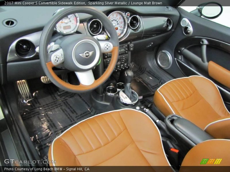 Sparkling Silver Metallic / Lounge Malt Brown 2007 Mini Cooper S Convertible Sidewalk Edition