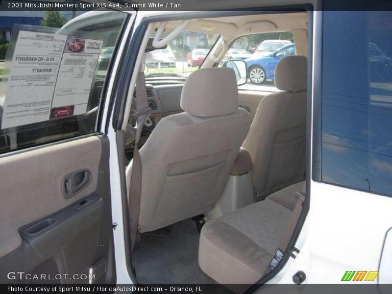 Summit White / Tan 2003 Mitsubishi Montero Sport XLS 4x4