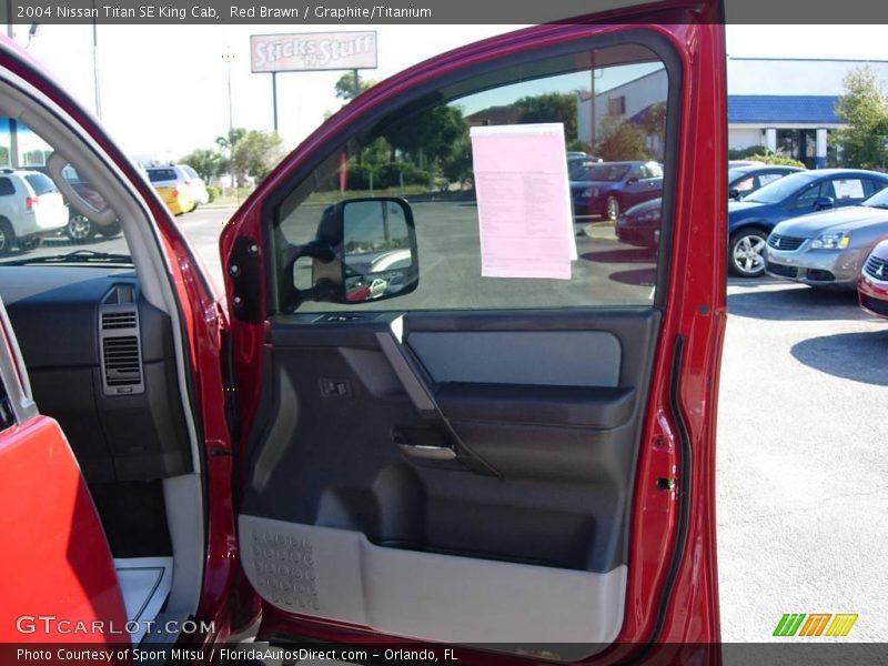 Red Brawn / Graphite/Titanium 2004 Nissan Titan SE King Cab