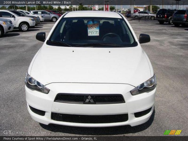 Wicked White / Black 2008 Mitsubishi Lancer DE