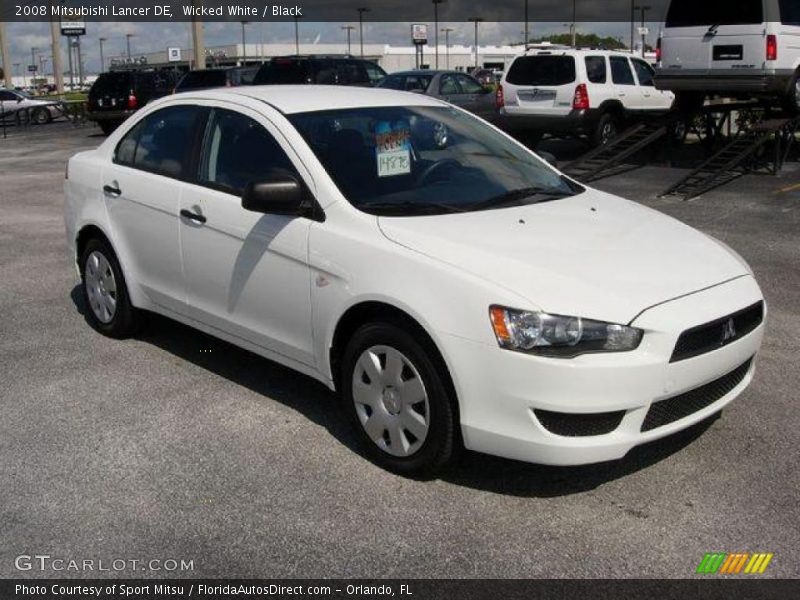 Wicked White / Black 2008 Mitsubishi Lancer DE