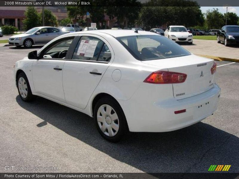 Wicked White / Black 2008 Mitsubishi Lancer DE