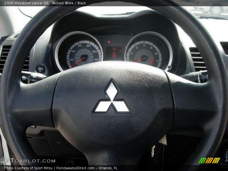 Wicked White / Black 2008 Mitsubishi Lancer DE