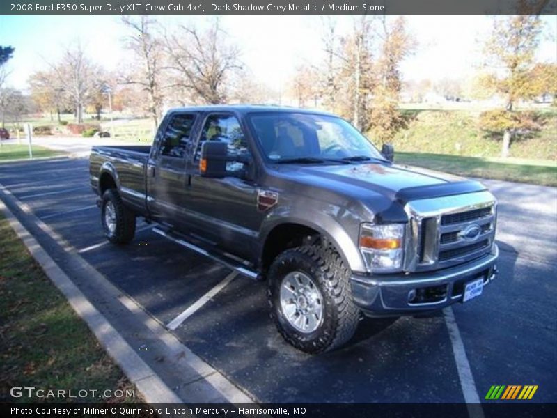 Dark Shadow Grey Metallic / Medium Stone 2008 Ford F350 Super Duty XLT Crew Cab 4x4