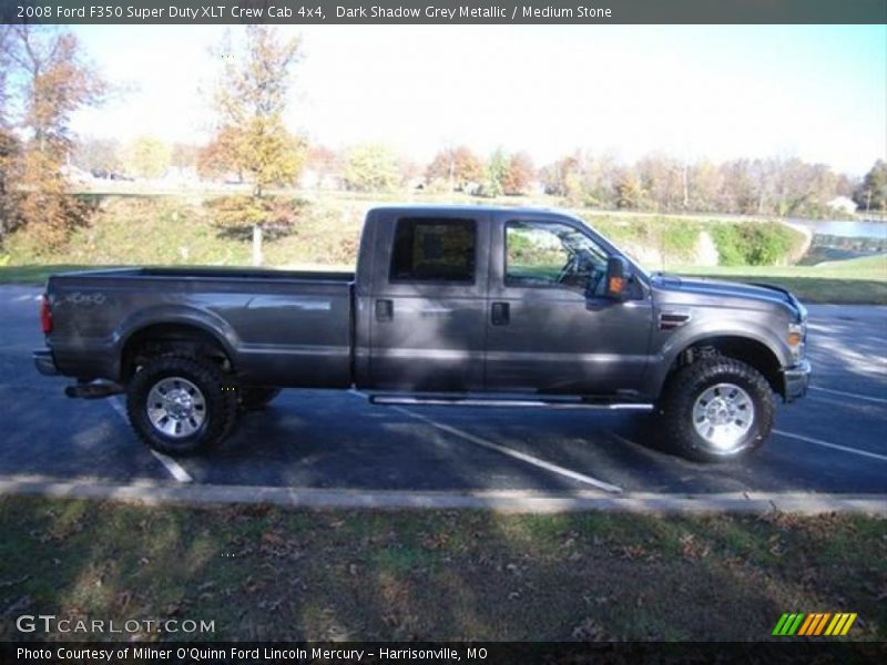 Dark Shadow Grey Metallic / Medium Stone 2008 Ford F350 Super Duty XLT Crew Cab 4x4