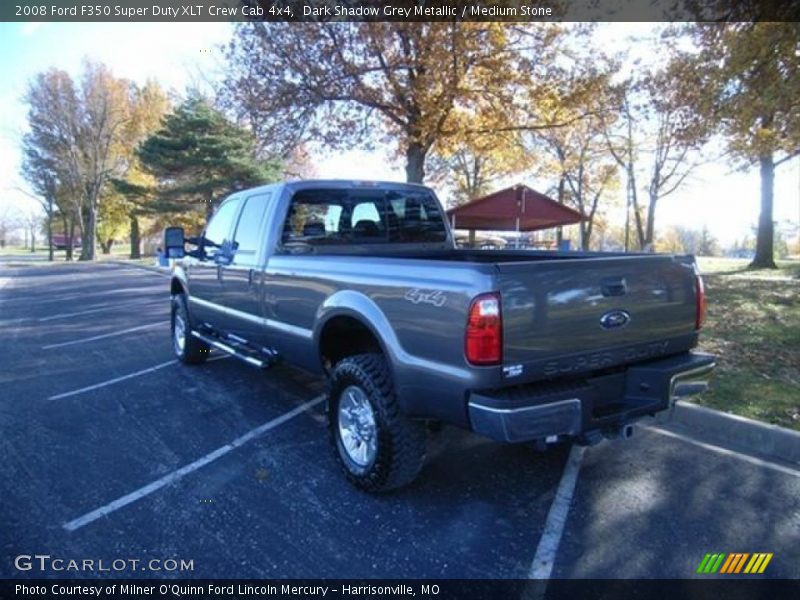 Dark Shadow Grey Metallic / Medium Stone 2008 Ford F350 Super Duty XLT Crew Cab 4x4
