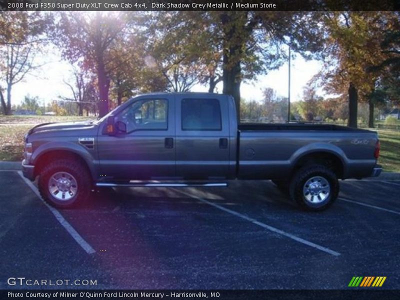 Dark Shadow Grey Metallic / Medium Stone 2008 Ford F350 Super Duty XLT Crew Cab 4x4