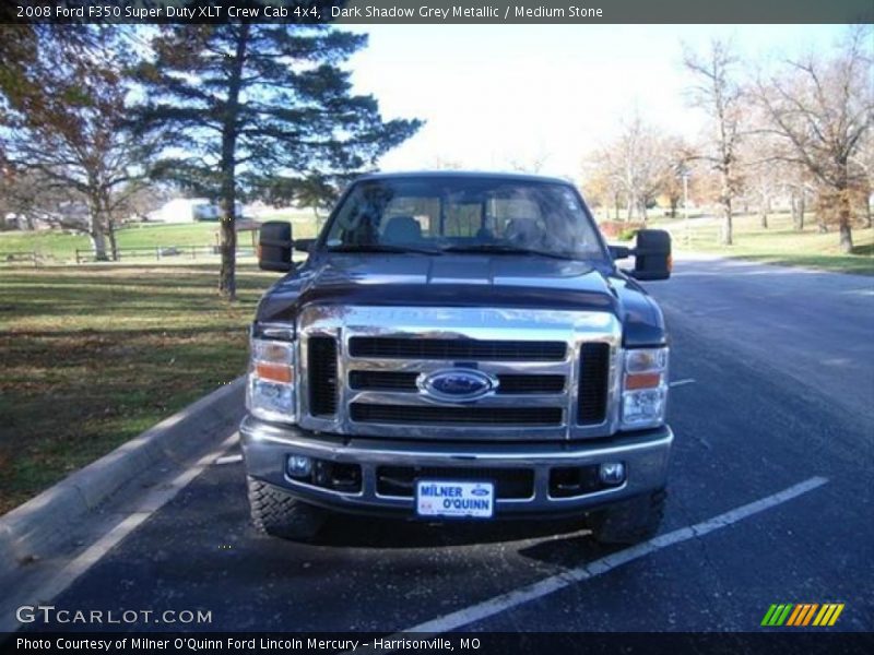 Dark Shadow Grey Metallic / Medium Stone 2008 Ford F350 Super Duty XLT Crew Cab 4x4