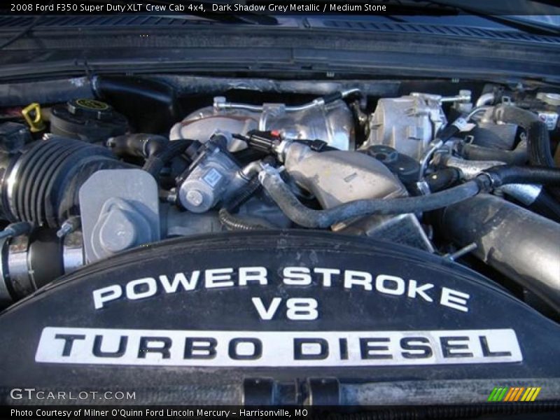 Dark Shadow Grey Metallic / Medium Stone 2008 Ford F350 Super Duty XLT Crew Cab 4x4