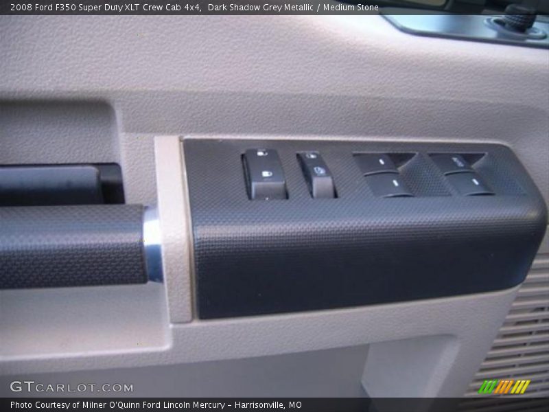 Dark Shadow Grey Metallic / Medium Stone 2008 Ford F350 Super Duty XLT Crew Cab 4x4