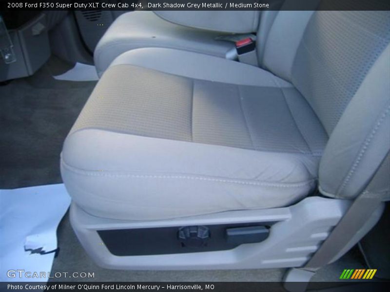 Dark Shadow Grey Metallic / Medium Stone 2008 Ford F350 Super Duty XLT Crew Cab 4x4