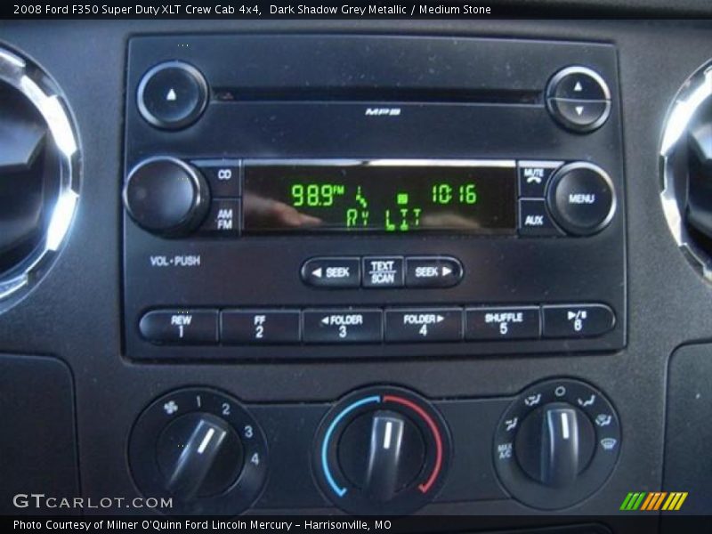 Dark Shadow Grey Metallic / Medium Stone 2008 Ford F350 Super Duty XLT Crew Cab 4x4