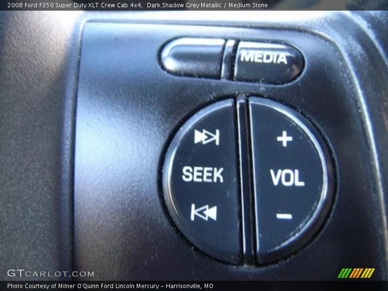 Dark Shadow Grey Metallic / Medium Stone 2008 Ford F350 Super Duty XLT Crew Cab 4x4