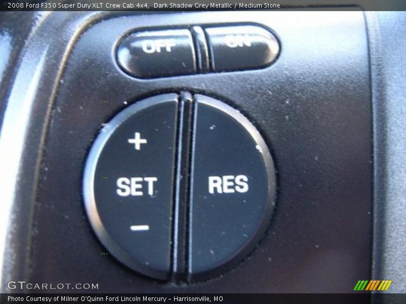 Dark Shadow Grey Metallic / Medium Stone 2008 Ford F350 Super Duty XLT Crew Cab 4x4