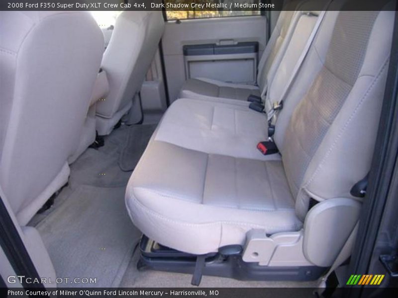 Dark Shadow Grey Metallic / Medium Stone 2008 Ford F350 Super Duty XLT Crew Cab 4x4