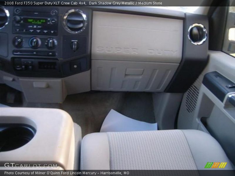 Dark Shadow Grey Metallic / Medium Stone 2008 Ford F350 Super Duty XLT Crew Cab 4x4