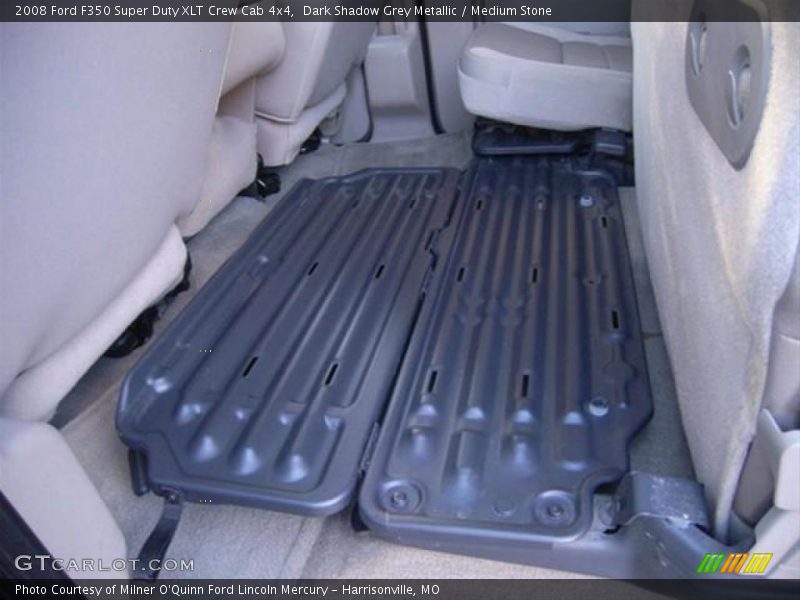 Dark Shadow Grey Metallic / Medium Stone 2008 Ford F350 Super Duty XLT Crew Cab 4x4