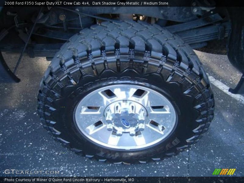 Dark Shadow Grey Metallic / Medium Stone 2008 Ford F350 Super Duty XLT Crew Cab 4x4