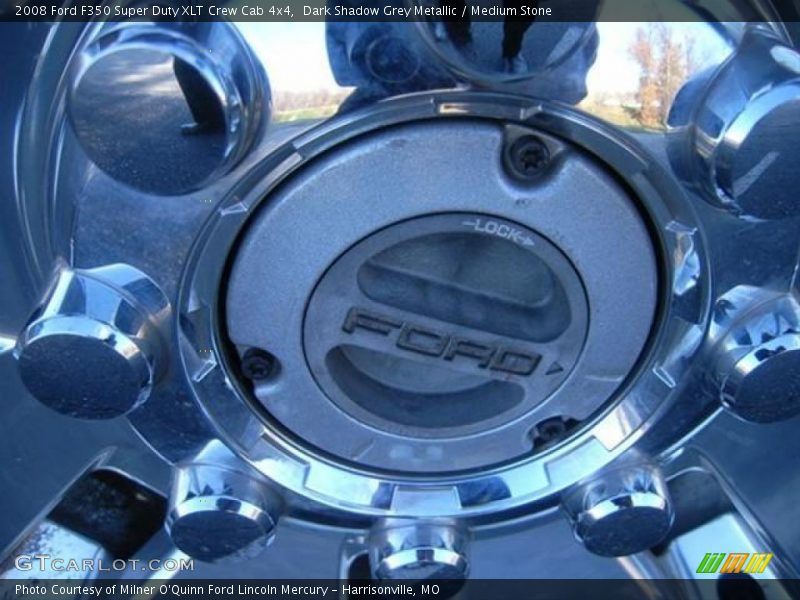 Dark Shadow Grey Metallic / Medium Stone 2008 Ford F350 Super Duty XLT Crew Cab 4x4