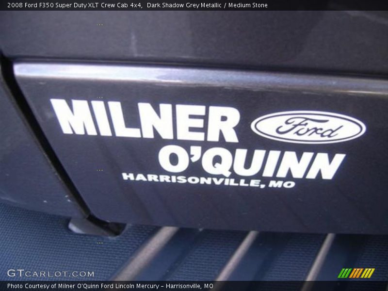 Dark Shadow Grey Metallic / Medium Stone 2008 Ford F350 Super Duty XLT Crew Cab 4x4