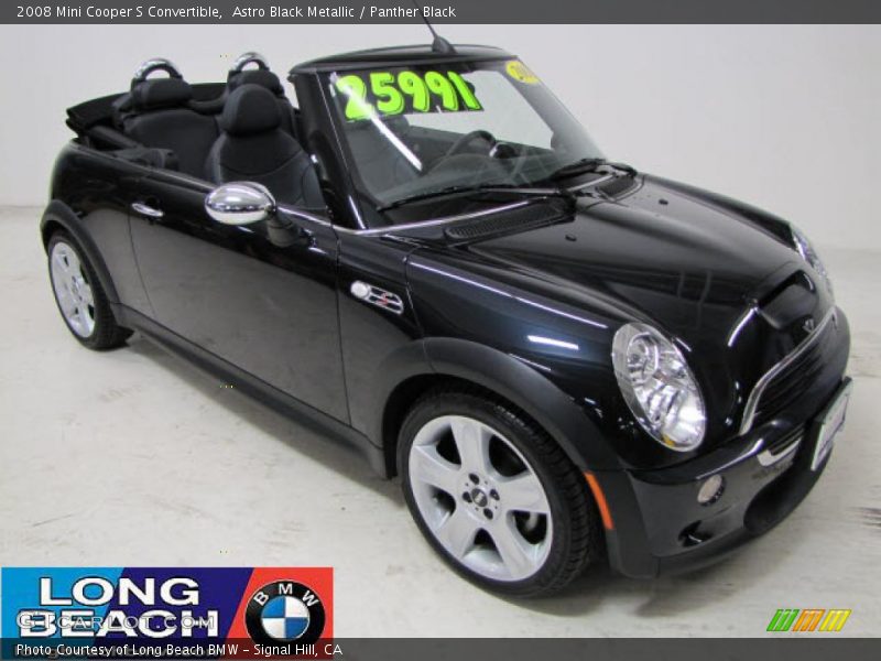 Astro Black Metallic / Panther Black 2008 Mini Cooper S Convertible