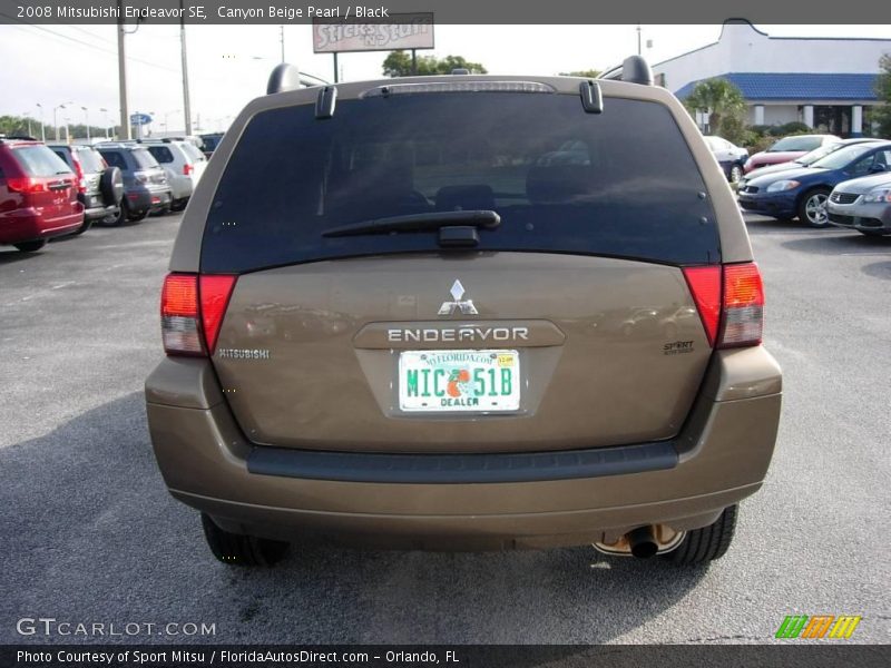 Canyon Beige Pearl / Black 2008 Mitsubishi Endeavor SE