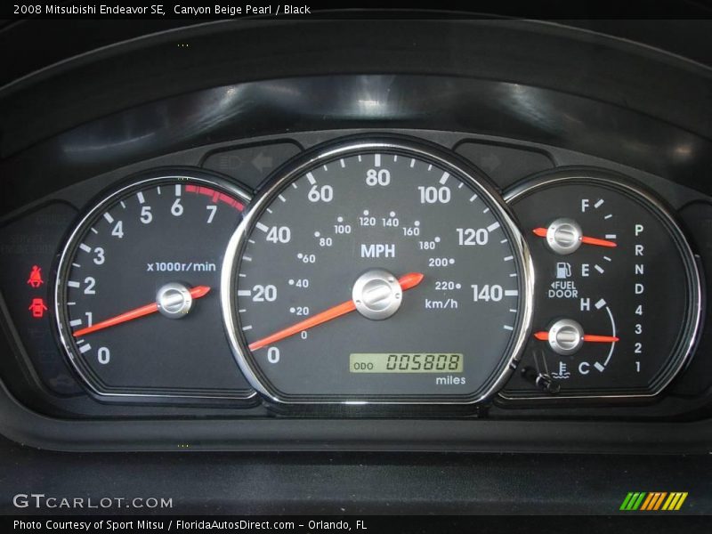 Canyon Beige Pearl / Black 2008 Mitsubishi Endeavor SE